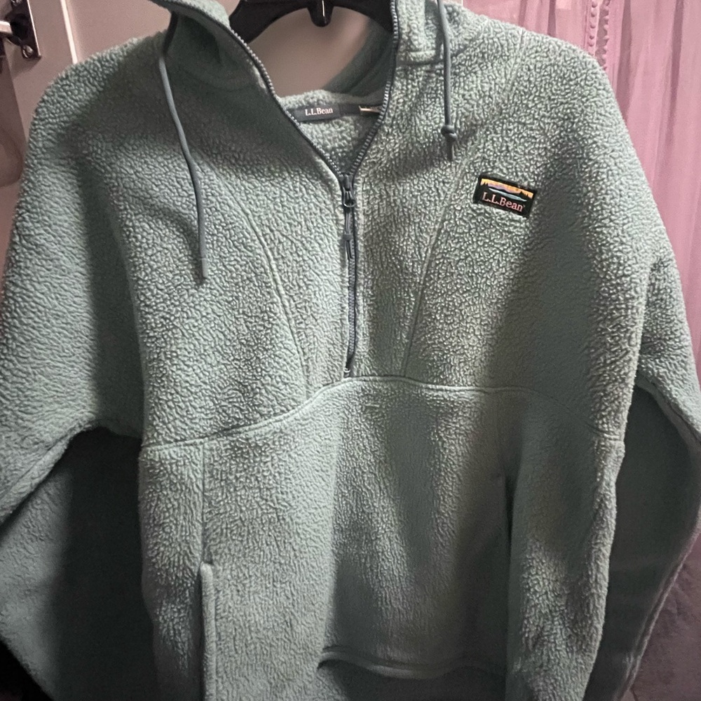 LL Bean jacket 1/4zip with hood
